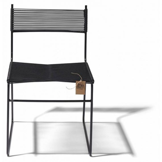 Fair Furniture dining chair black pvc sled leg