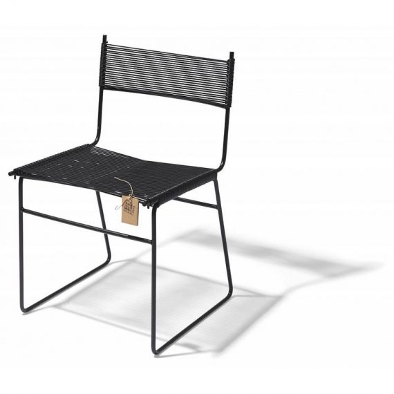 Fair Furniture dining chair black pvc sled
