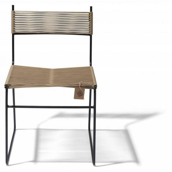 Polanco dining chair sled leg beige 2