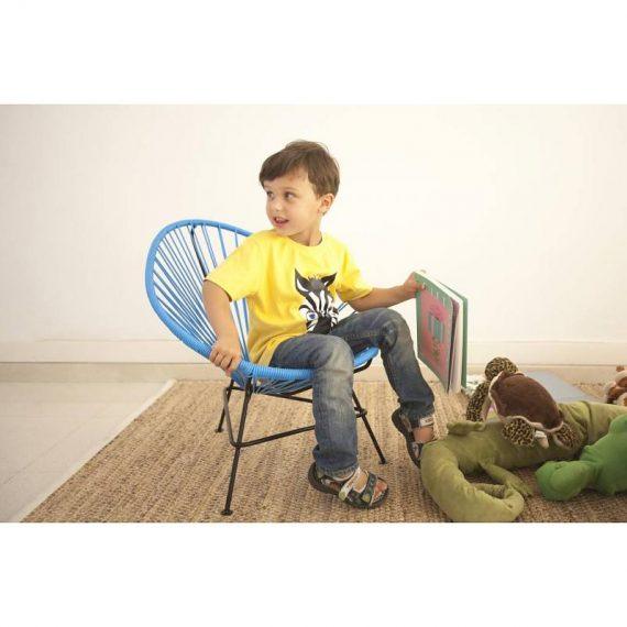 Ruben in blue baby Acapulco chair