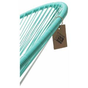 Acapulco stoel turquoise licht, wit frame