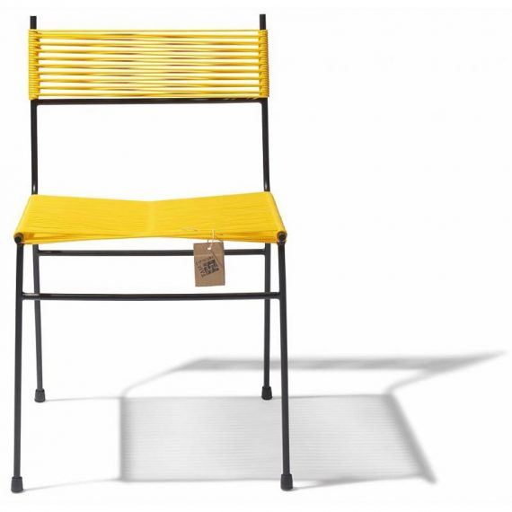 Polanco dining chair front yellow