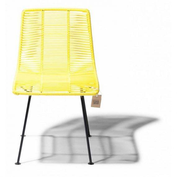 Rosarito dining chair canary yellow front
