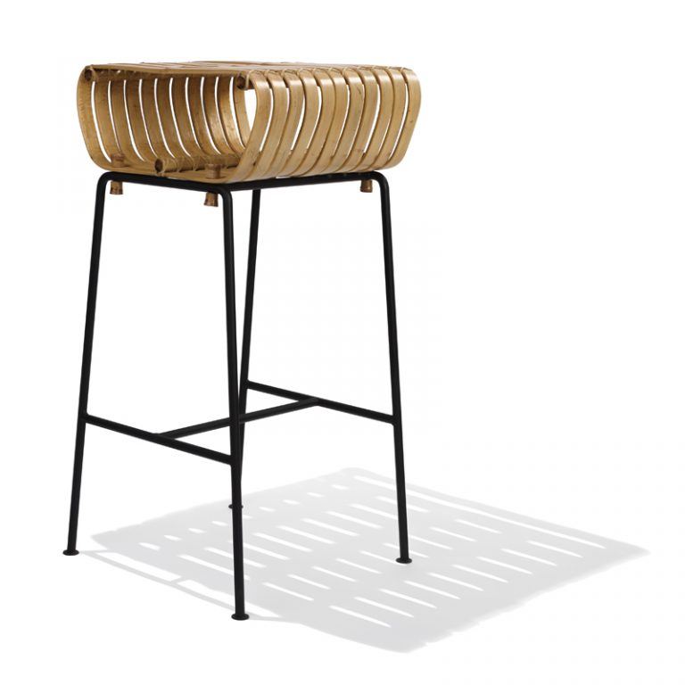 Handmade Modern Bamboo barstool Rib